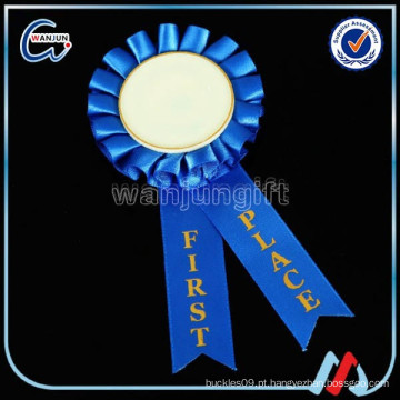 Emblema redondo da rosette da fita